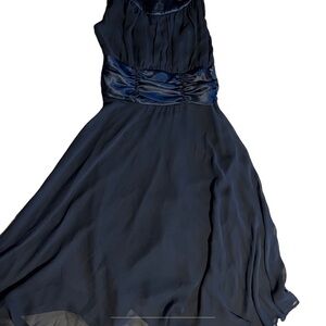 Connected Apparel Blue Halter Maxi Dress for Cocktail